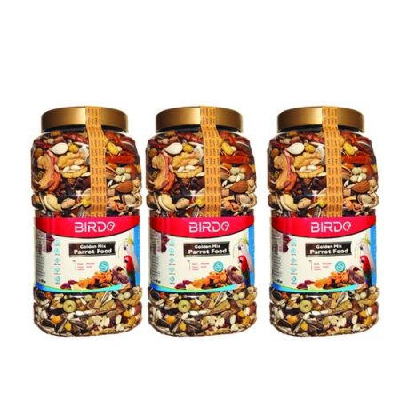BIRDO Golden Mix Parrot Food - 1kg - 3 Pcs
